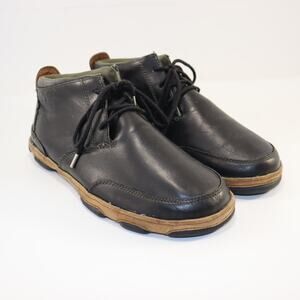 OluKai Kamuela Leather Chukka Shoes Men’s 9 Black Casual Comfort